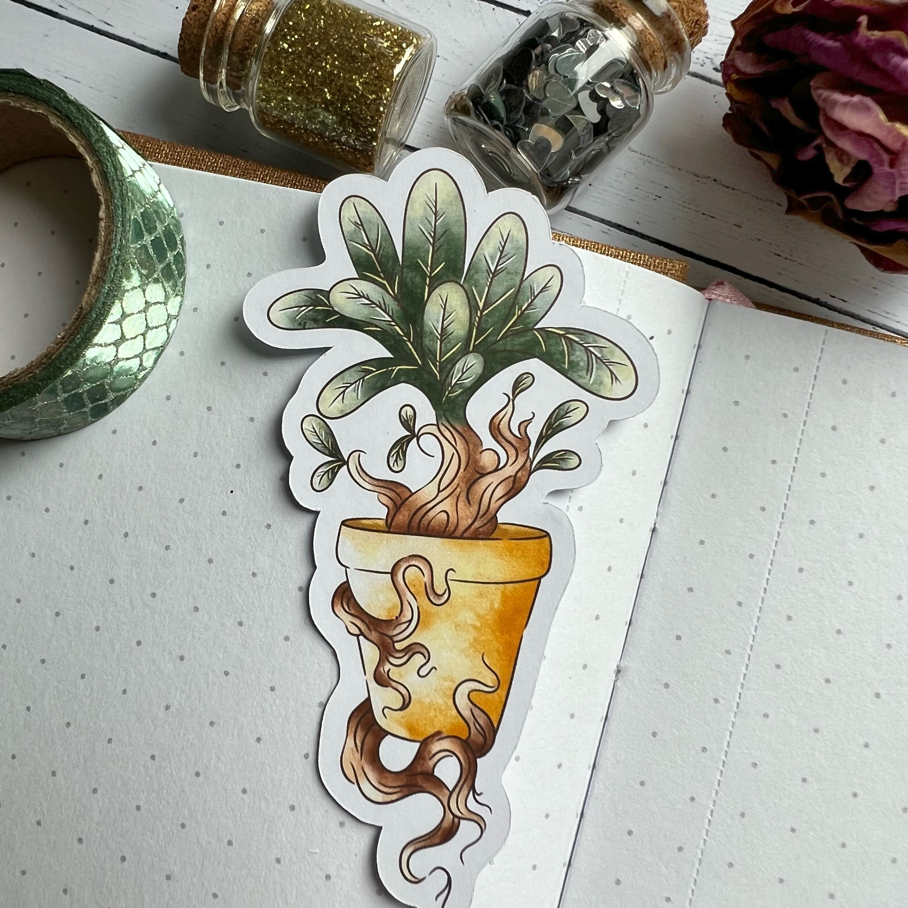 Forest Plant Sticker Cute Plant Bullet Journal Sticker, Planner Sticker ...