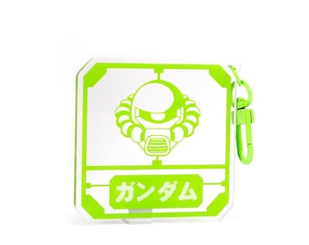 Zaku Gundam acrylic keychain - gunpla - mecha - kawaii - cute - gift