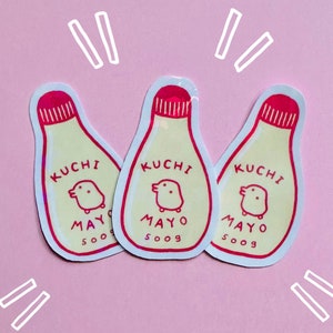 Kuchipatchi Mayo holographic vinyl Sticker - tamagotchi sticker - cute sticker - kids stickers - anime stickers - kawaii