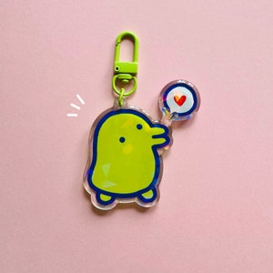 Kuchipatchi holographic Keychain - tamagotchi - anime - keyring - cute - kawaii - holographic