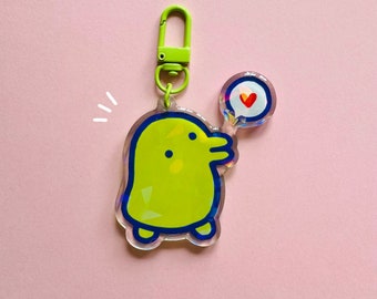 Kuchipatchi holografisk nyckelring - tamagotchi - anime - nyckelring - söt - kawaii - holografisk