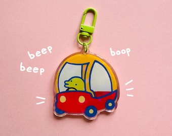 Brelok holograficzny Kuchipatchi Driving - tamagotchi - anime - brelok - słodki - kawaii - holograficzny
