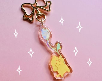 Bee and Puppycat Valp holografisk nyckelring - söt - kawaii - anime - hund
