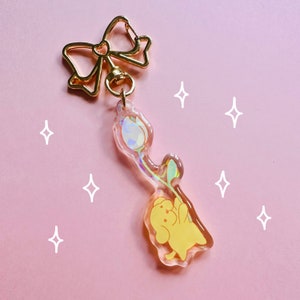 Bee and Puppycat Puppy holographic Keychain - cute - kawaii - anime - dog