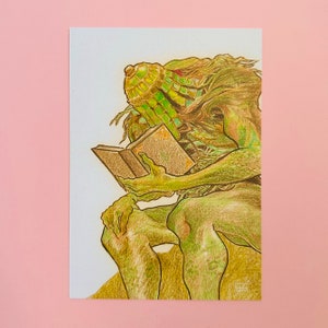 Impressão artística de cartão postal do desenho original - Ilustração - Decoração de quarto - Arte de parede - Conselheiro de guerra Iji de Elden Ring