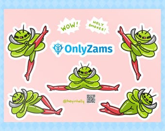 Hoja de pegatinas de Big Zam Gundam Mobile Suit de OnlyZams: memes, arte, diario, lindos, kawaii, divertidos, gunpla