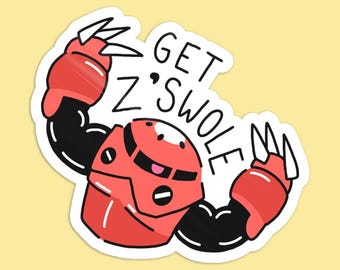 Z’Swole Z’Gok ガンダムステッカーを入手 - ガンプラ - アニメ - アート - イラスト - シャア・アズナブル - かわいい - ギフト - ジャーナリング - 文房具