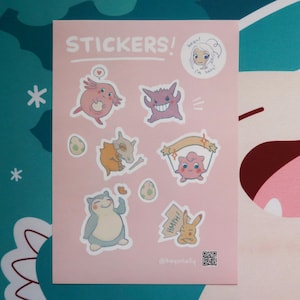 Arkusz naklejek Pokemon - Naklejki do Bullet Journal - Słodkie naklejki - Naklejki do planera - Naklejki dla dzieci - Naklejki z anime