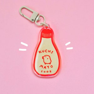 Kuchipatchi &#39;Kuchi&#39; Mayo holographic keychain - tamagotchi - anime - kawaii - cute gift