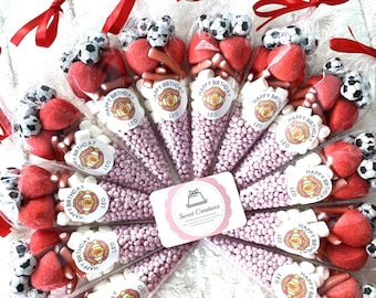 Red Football Sweetie Cones