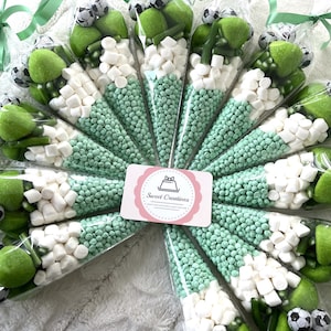 Green Football Sweetie Cones