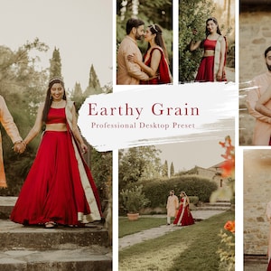5 Indian Wedding Lightroom Presets, Professional Presets, Lightroom desktop, Earthy Tones, for wedding photography, Red Lehenga