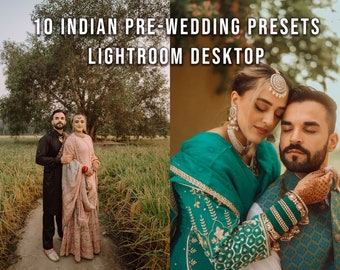 10 ajustes preestablecidos de Lightroom previos a la boda, para fotógrafos, bodas indias, escritorio de lightroom, exteriores