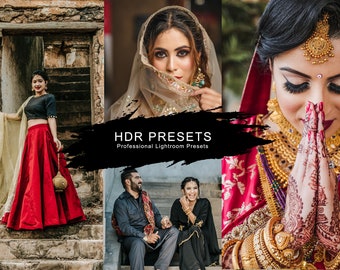 5 HDR presets for Lightroom Desktop, for Indian weddings, professional photographers