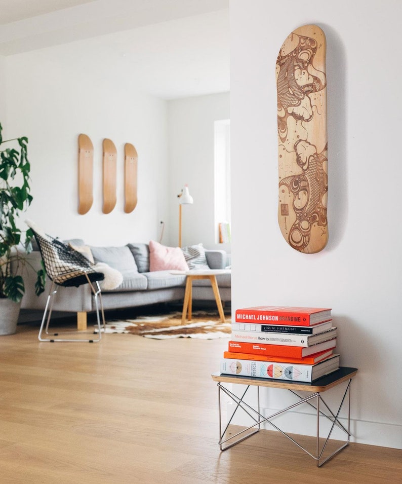 Hand Made Recycled Skateboard Deck Wall Hanger/mount Art Display Kit X ...