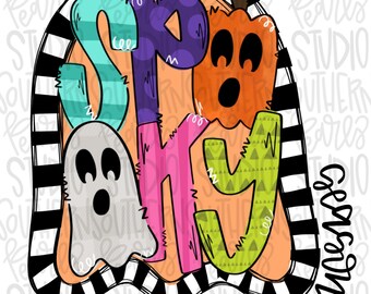 Spooky | Sublimation Design | Digital Download | Women’s, Kids Shirt PNG