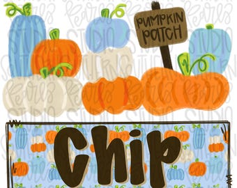 Pumpkin patch with Name Patch boy | Sublimation Design | Digital Download | Women’s, Kids Shirt PNG