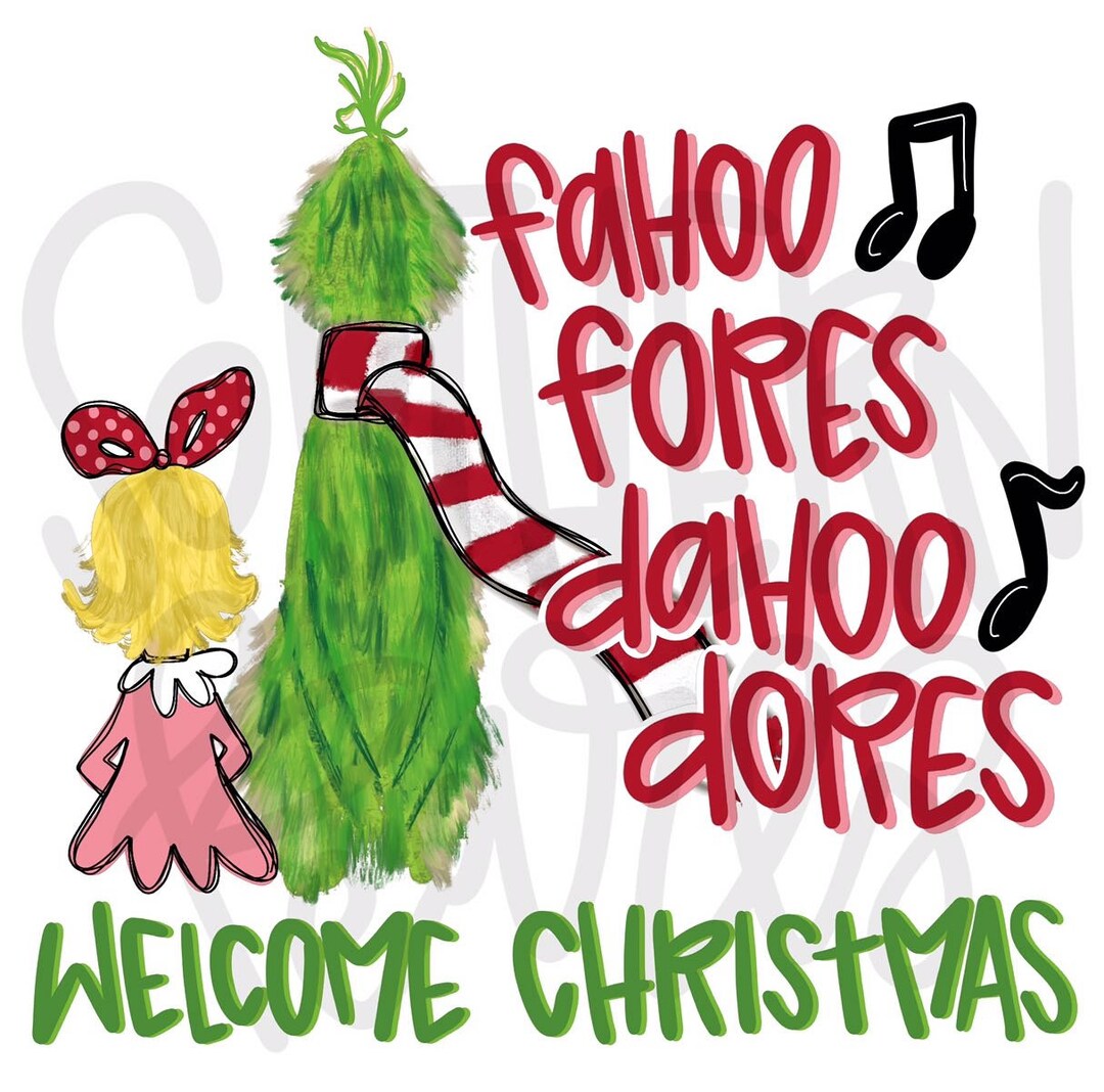 Christmas Grinch Fahoo Fores Sublimation Design Etsy