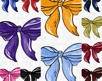 BUNDLE of 11 bows | Sublimation Design | Digital Download | Women’s, Kids Shirt PNG