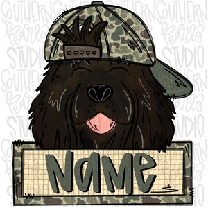 Boykin wearing camo hat with name patch  | Sublimation Design | Digital Download | Women’s, Kids Shirt PNG