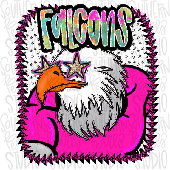 Buy Pink Jersey Mascot Falcons Sublimation Design Digital