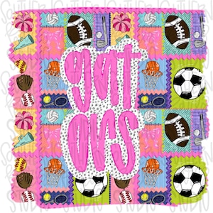 Gators | Mascot in frame | sports stamp collage | football, basketball, baseball, soccer, volleyball, tennis, cheer, golf | PNG download