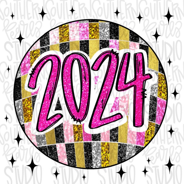 New Year Disco Ball | Sublimation Design | Digital Download | Women’s, Kids Shirt PNG