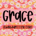 Grace Font, handwritten font, procreate font, TTF OTF font, silhouette font, script font, cute font