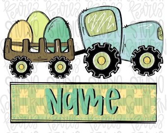 Easter tractor Boy | Sublimation Design | Digital Download | Women’s, Kids Shirt PNG