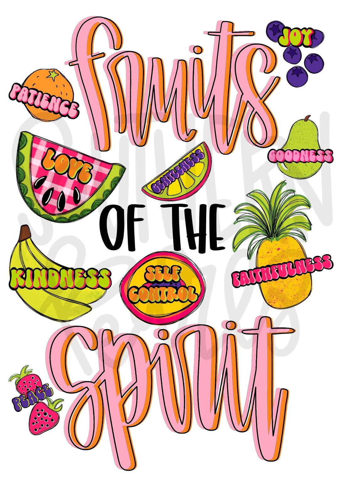 Fruits of the Spirit | Sublimation Design | Digital Download | Women’s ...