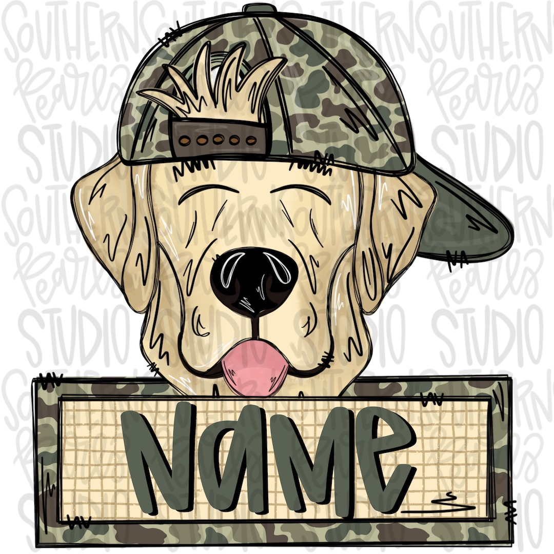 Yellow Lab on Navy Hat main image 1