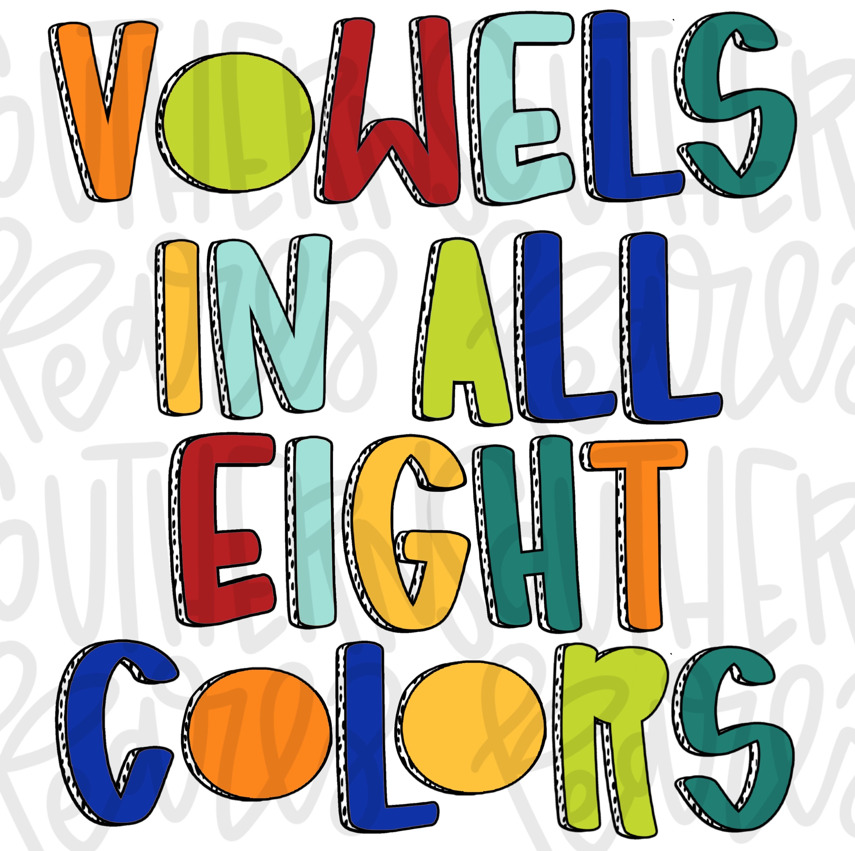 School Alpha | Primary Colors | Teacher Alphabet Design | Sublimation ...