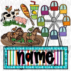 Fair items with name patch png | trendy png viral png colorful png | Sublimation DTF DTG Design |Digital Download | Womens & Kids