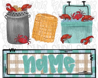 Crawfish boil trio | boy name patch  | Crawfish Season | Sublimation Design | Digital Download | Women’s, Kids Shirt PNG