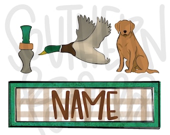 Mallard duck hunting name plate | Sublimation Design | Digital Download | Women’s, Kids Shirt PNG