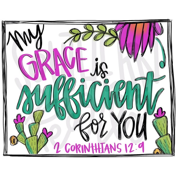 My Grace is Sufficient for You| Sublimation Design | Digital Download | Women’s, Kids Shirt PNG