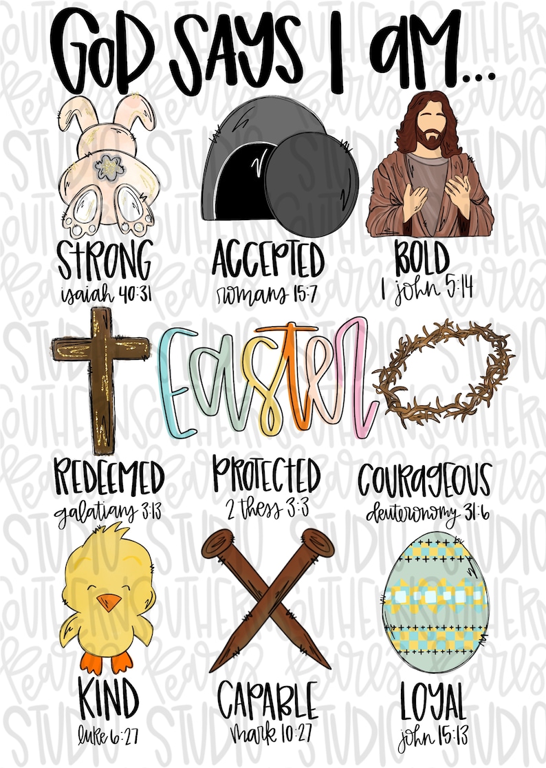 God Says I Am EASTER | Sublimation Design | Digital Download | Women’s ...