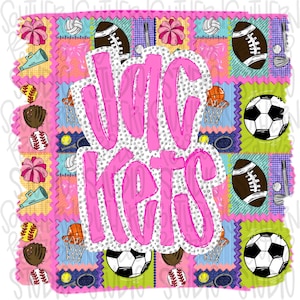 Jackets | Mascot in frame | sports stamp collage | football, basketball, baseball, soccer, volleyball, tennis, cheer, golf | PNG download
