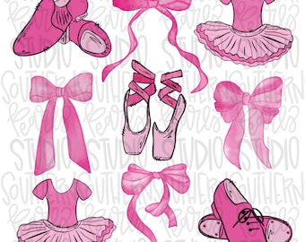 Dance Bow Collage | Couquette | Sublimation Design | Digital Download | Women’s, Kids Shirt PNG