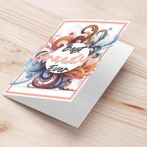 best grandma ever greeting card | best grandma printable greeting card | grandfather gift idea