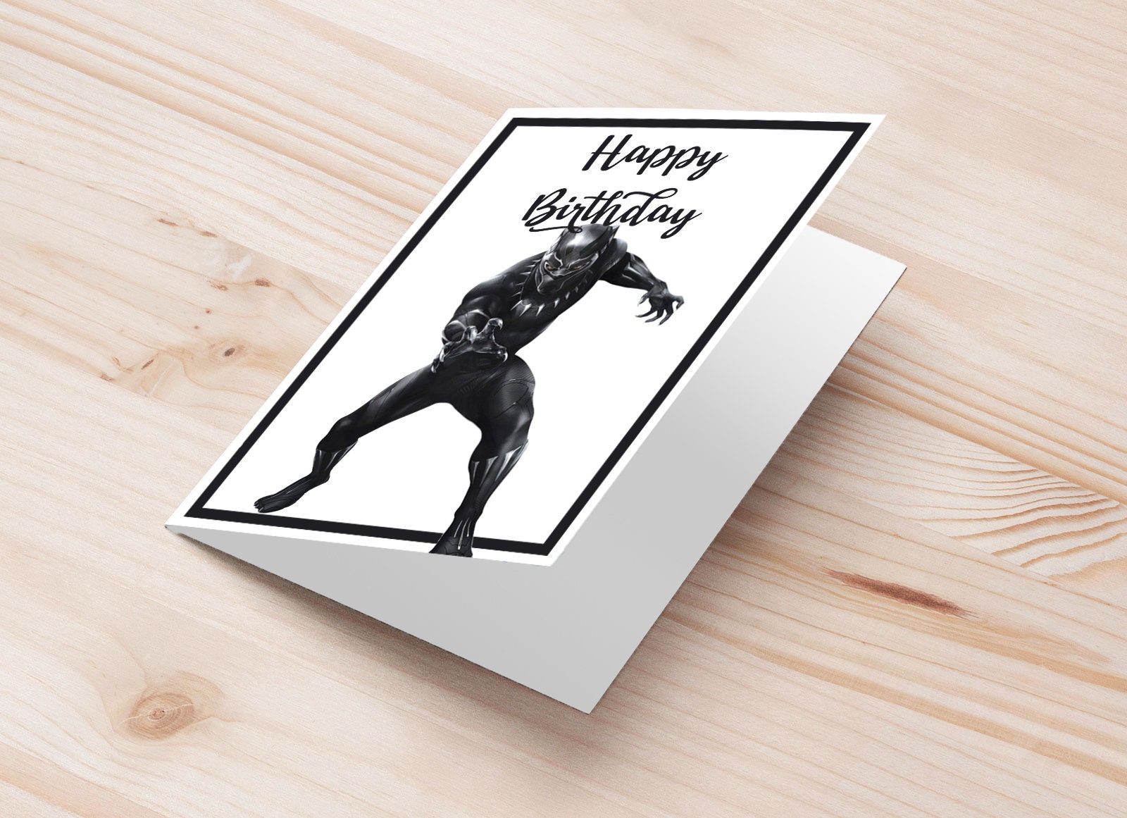 Black Panther Birthday Greeting Card | Black Panther Printable Bday ...