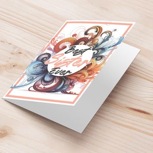 best sister ever greeting card | best sister printable greeting card | sis gift idea