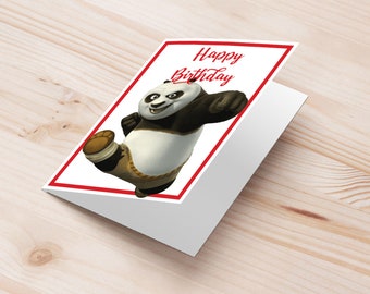 kung fu panda birthday greeting card | Kung fu panda printable greeting card | Kung fu Panda bday gift idea