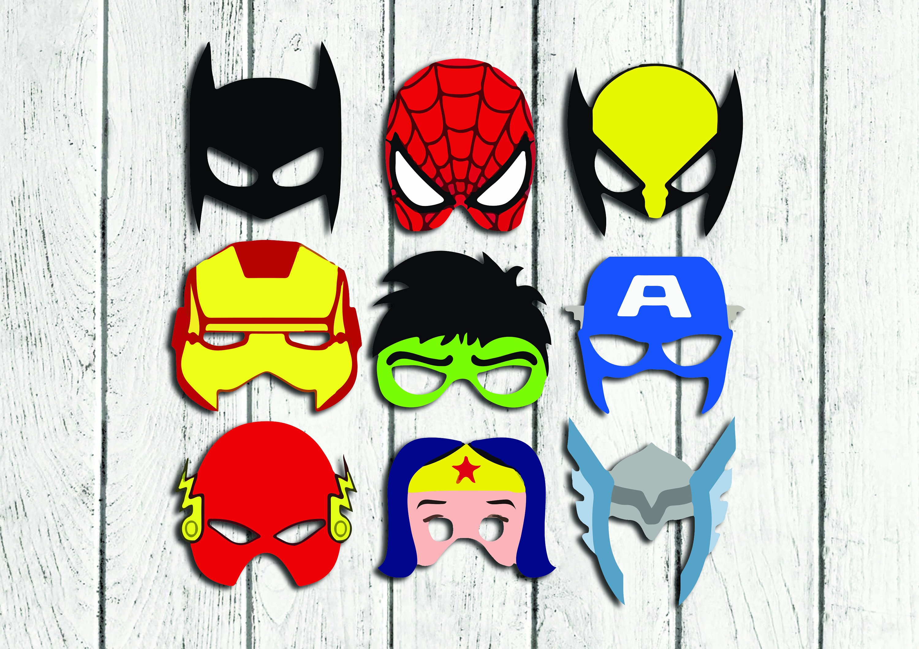 Super Hero Masks Superhero Printables Superheroes Party Costume Super Hero Masks Superhero Printables Superheroes Party Costume