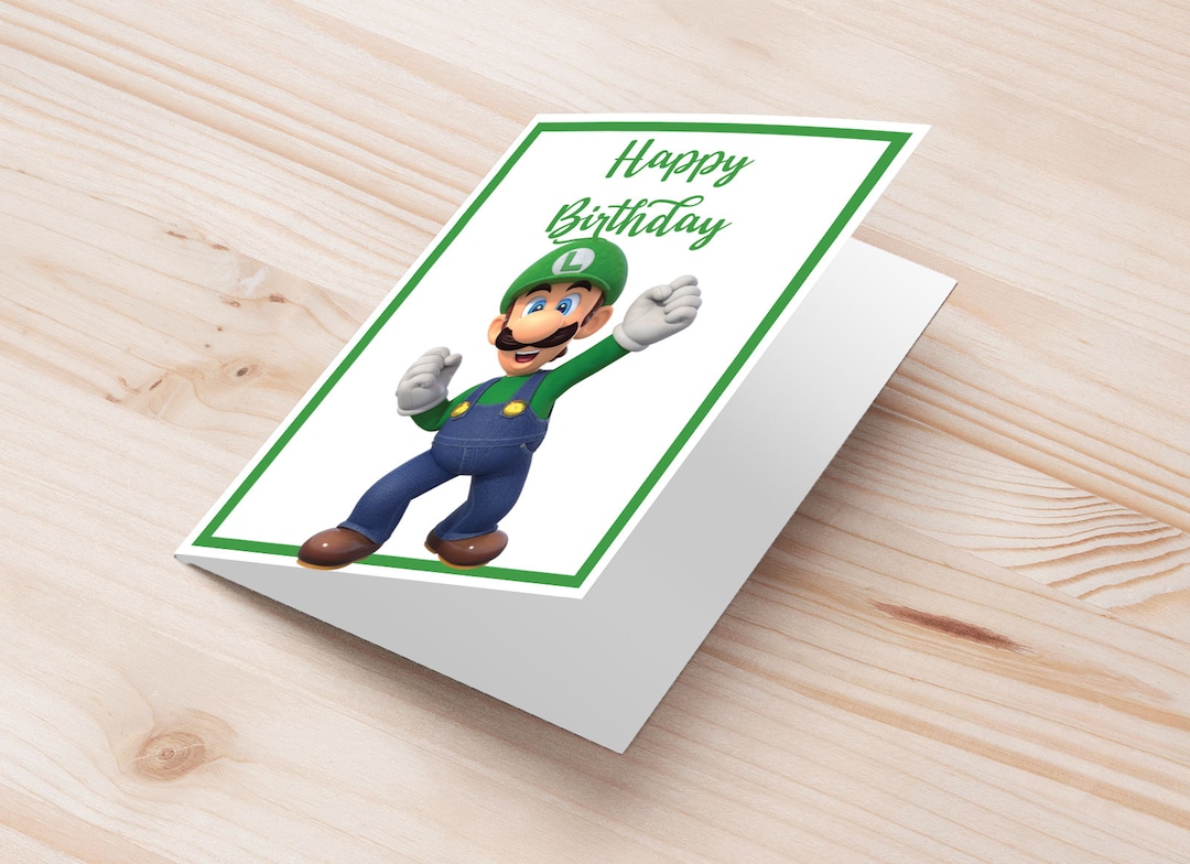 Luigi Super Mario Birthday Greeting - Il 1080xN.4404692188 Qkwk