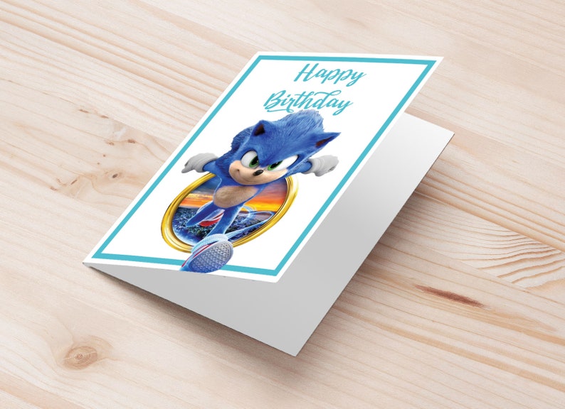 Sonic the Hedgehog Birthday Greeting Card | Sonic Printable Greeting ...