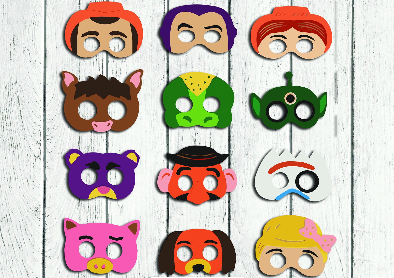 Toy Story Masks, Toy Story Printables, Toy Story Party, Costume, Digital, Printable Kids Masks ...
