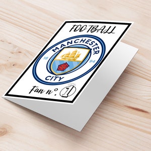 Invitation anniversaire Manchester | Carte de vœux d'anniversaire pour fan de football de Manchester | salutation imprimable de football de Manchester | idée cadeau anniversaire