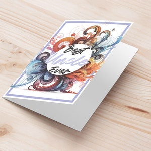 best uncle ever greeting card | best uncle printable greeting card | father's brother gift idea