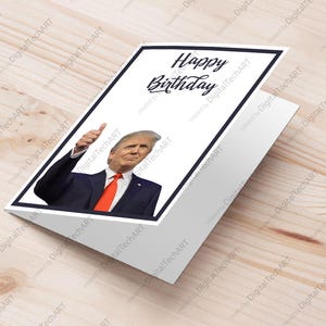 Biglietto di auguri stampabile di Donald J. Trump - Download PDF A5 immediato